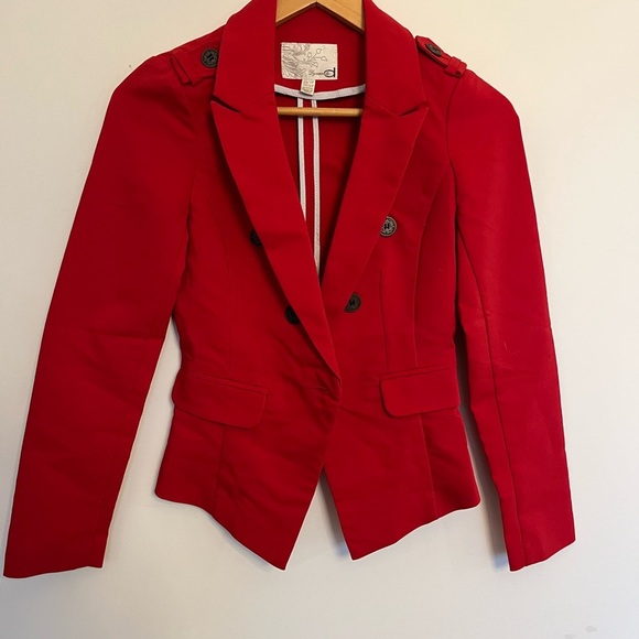 Dynamite Red Double-Breasted Women's Blazer size XS - Picture 2 of 5